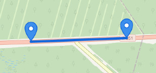 Route on a map